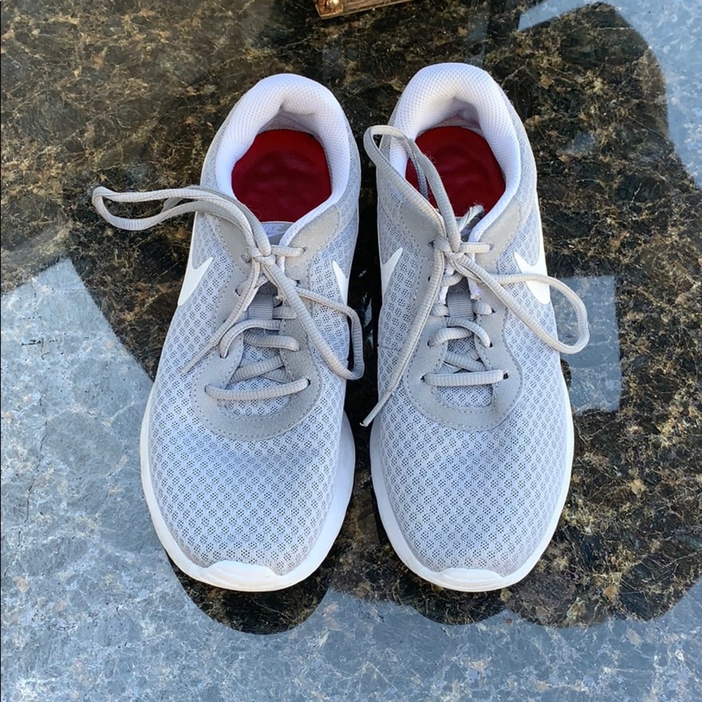 Nike Tanjun Gray & White Shoes.